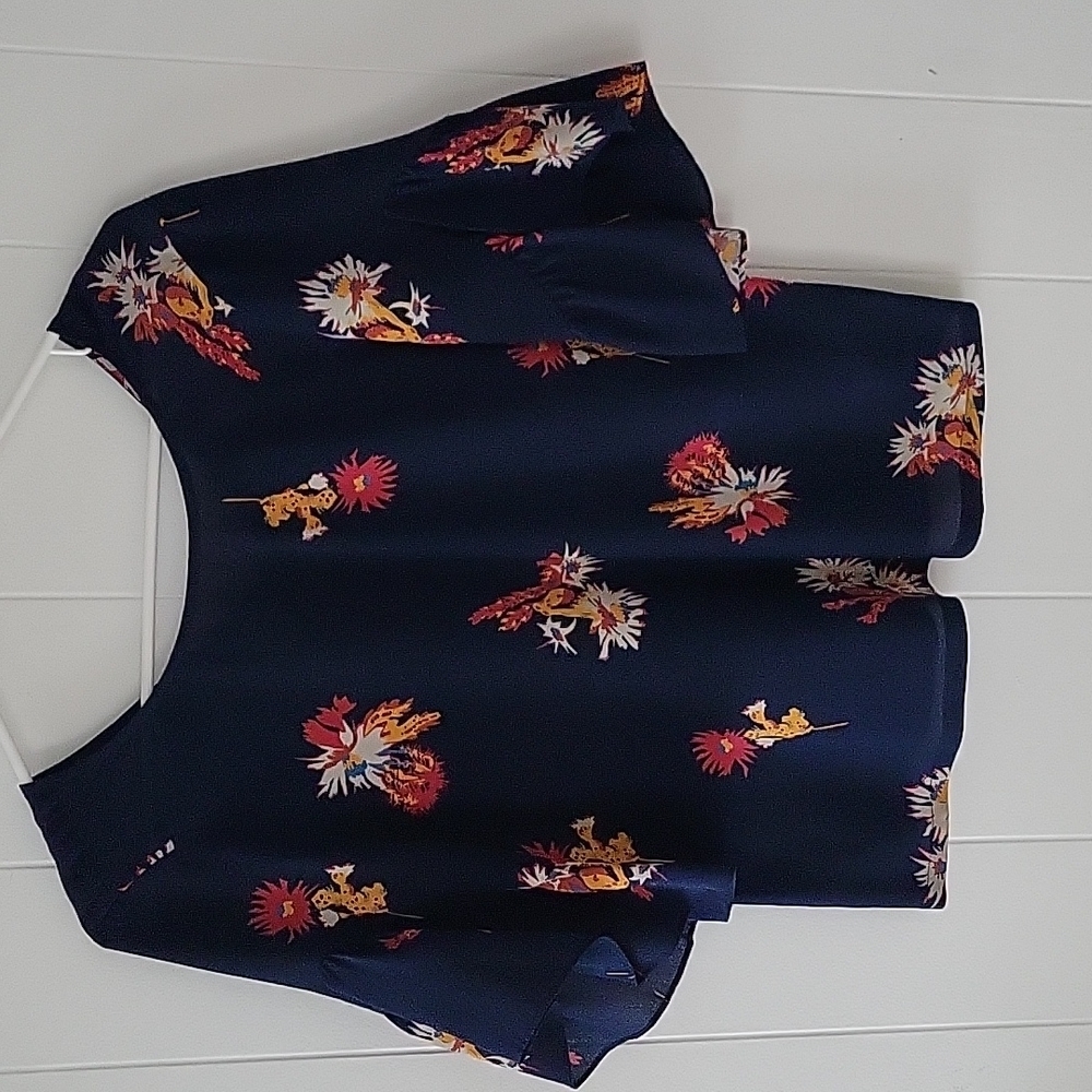 Madewell Silk Ruffle-Sleeve Top - Picture 3 of 8